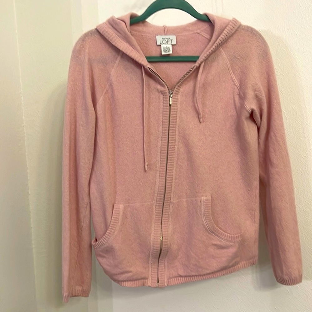 Wool/cashmere blend hoodie sweater